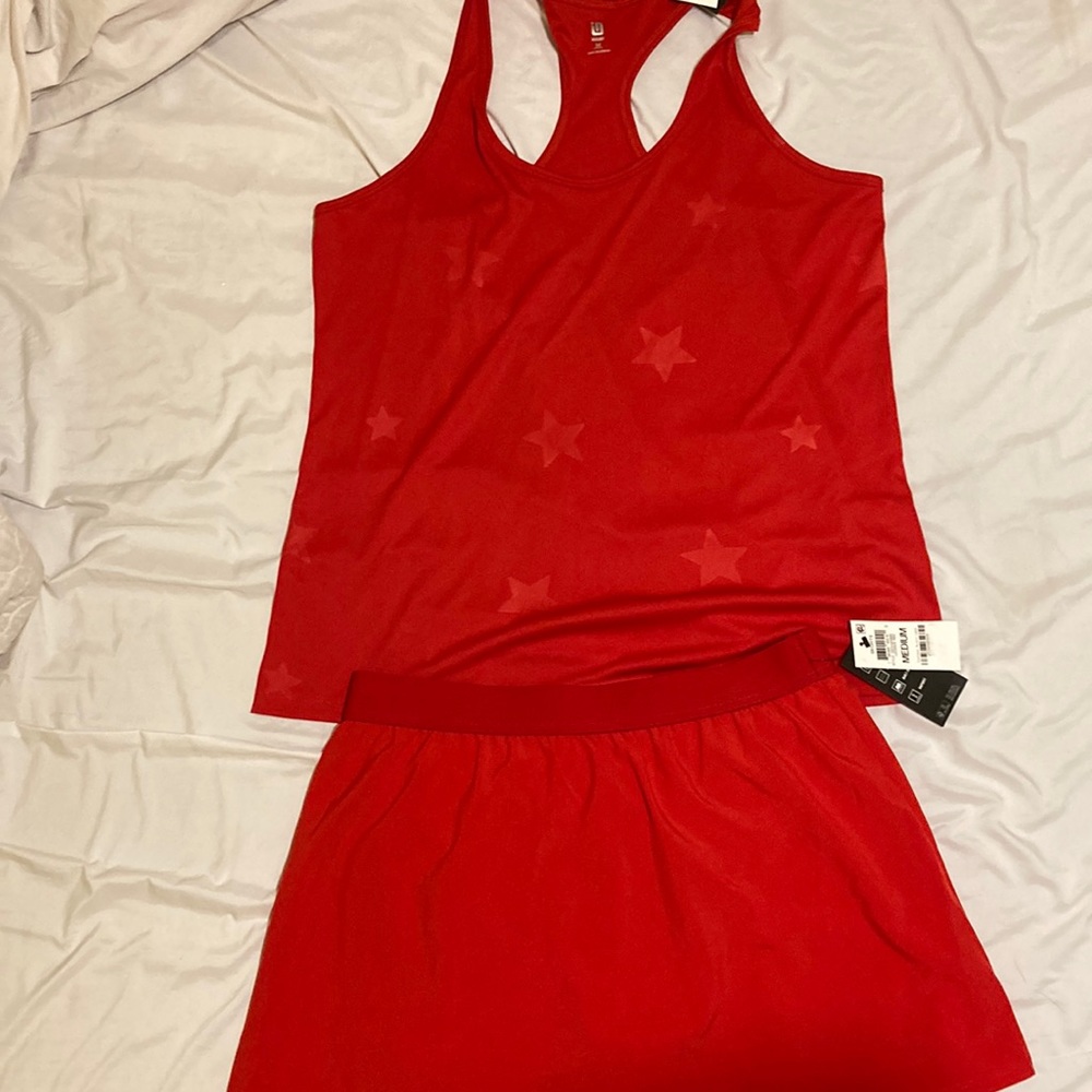 Ideology red athletic shirt brand new with tags